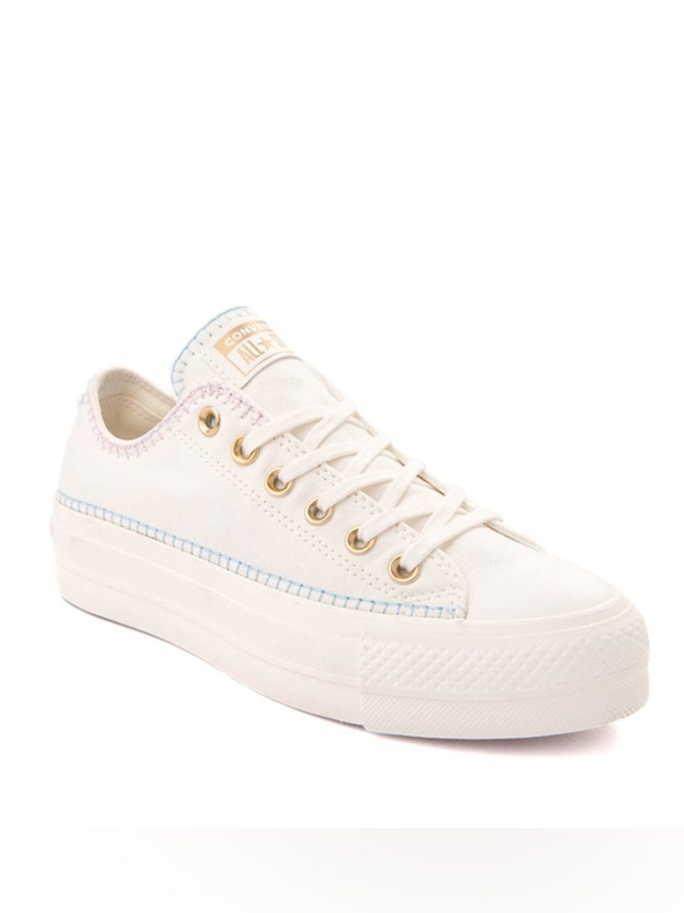 Converse Chuck Taylor All Star Lift Platform Sneakers Egret Canvas, Sz 8